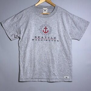 Oarsman 913 Vintage T Shirt Mens Size Medium Seattle Washington Gray Nautical